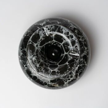 Cendrier céramique 15cm, anti-odeur / Noir - EBONY 3