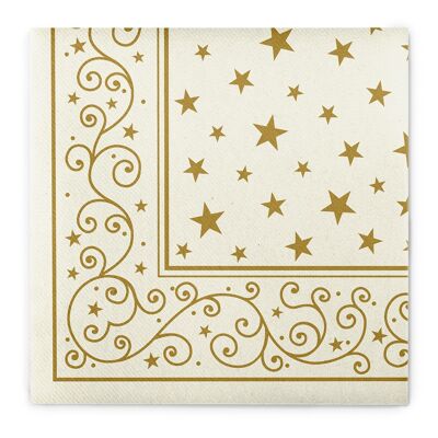 Christmas napkin Liam in champagne from Linclass® Airlaid 40 x 40 cm, 50 pieces