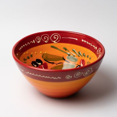 Ceramic salad bowl Ø21cm 1,5L / Vintage red PROVENCAL