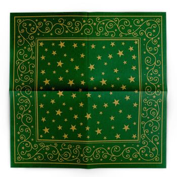 Serviette de Noël Liam en vert de Linclass® Airlaid 40 x 40 cm, 50 pièces 4