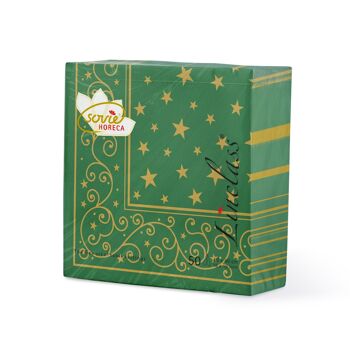 Serviette de Noël Liam en vert de Linclass® Airlaid 40 x 40 cm, 50 pièces 5
