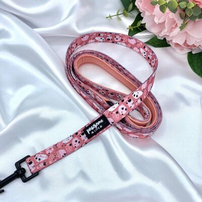 Laisse pour chien en terrazzo rose