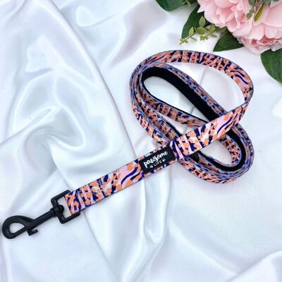 Orange Leopard Dog Lead