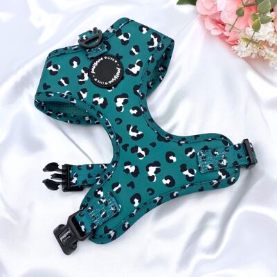 Pettorina per cani Green Leopard regolabile piccola media grande