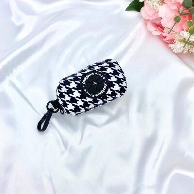 Chic Houndstooth Poop Bag Holder