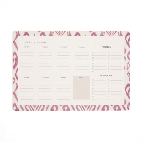 Planificador Weekly Planner Étnico Rosa