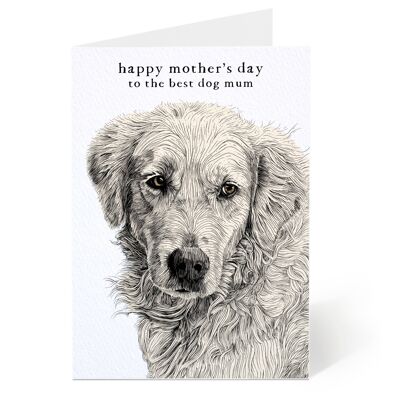 Best Dog Mum - Biglietto per la festa della mamma