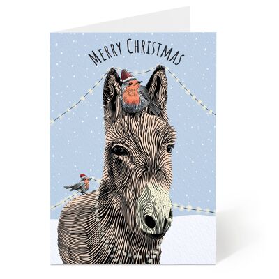 Asino di Natale - Cartolina di Natale