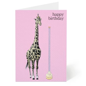 Carte d'anniversaire girafe