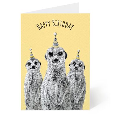 Tarjeta de cumpleaños de suricata
