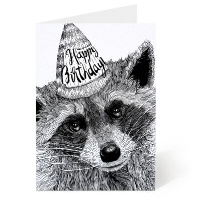 Birthday Raccoon Card