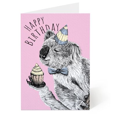 Tarjeta de cumpleaños de koala