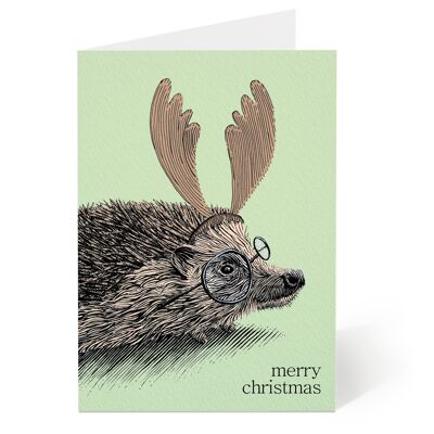 Holiday Hedgehog Christmas Card