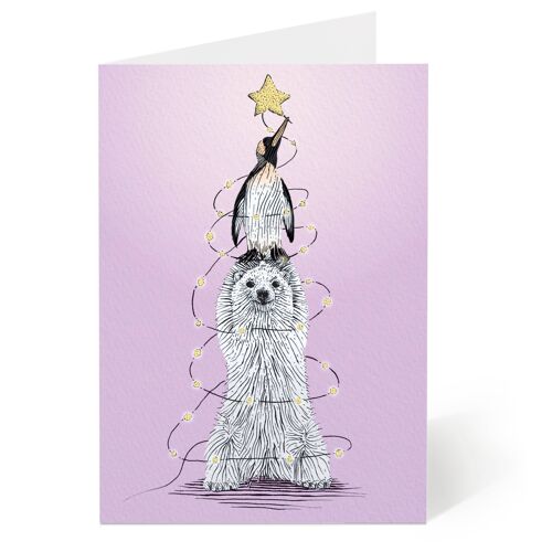 Polar Bear and Penguin Card