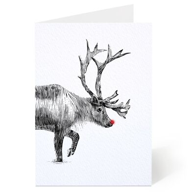 Rudolph Reindeer Christmas Card