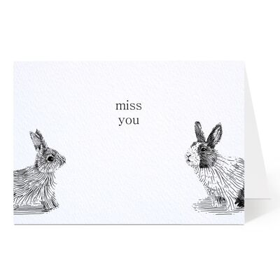 Carte Miss You Bunnies