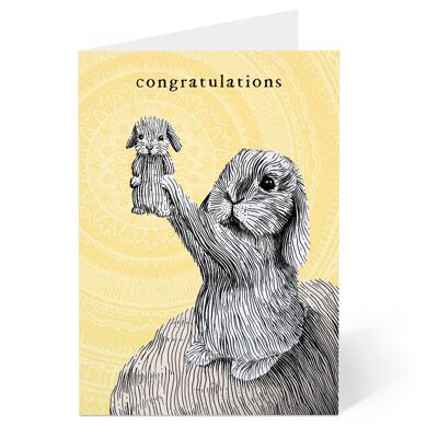 Bunny King Congratulations Card