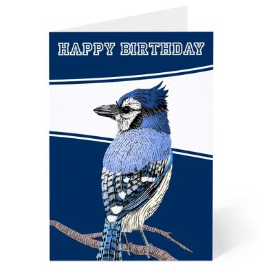 Carte d'anniversaire Geai bleu