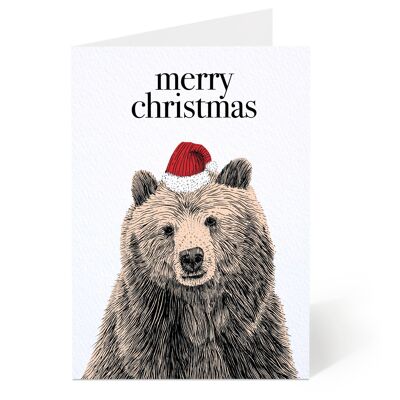 Cartolina di Natale dell'orso