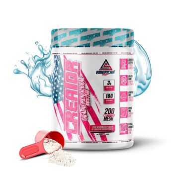 AS American Supplement - Monohydrate de créatine - 300 g - Flacon de 100 jours - Goût neutre - Aide à combattre la fatigue - Favorise les performances physiques ... 1