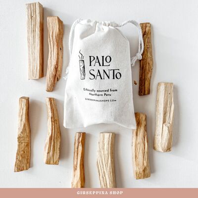 9 Palo Santo Sticks from Peru with string bag