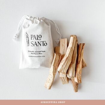 9 Bâtons de Palo Santo du Pérou avec sac à cordes 4