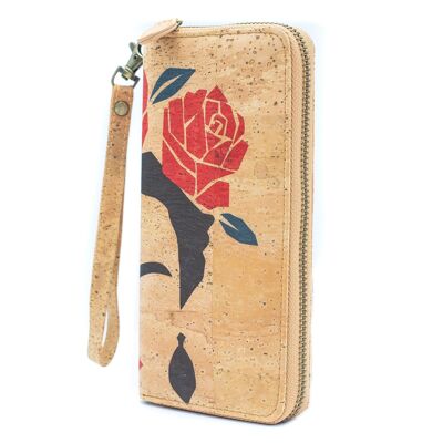 Abstract Frida Art Cork Zipper Wallet- BAG-2076-A