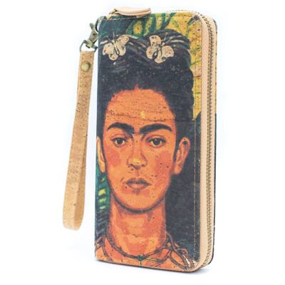 Portafoglio classico con cerniera in sughero Frida Art- BAG-2076-E