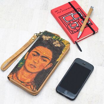 Portefeuille classique à glissière en liège Frida Art - BAG-2076-E 3
