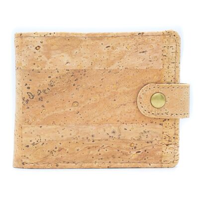 All natural original Cork Men Wallet with Snap Button BAG-2002-D