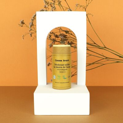 Lemon & bergamot organic solid deodorant