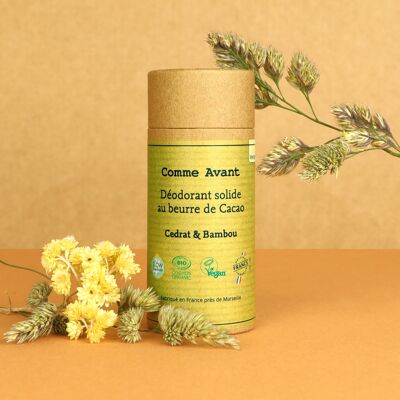 Solid deodorant citron & bamboo