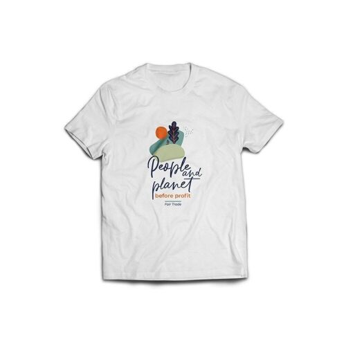 CAMISETA COMERCIO JUSTO BLANCA PEOPLE PLANET