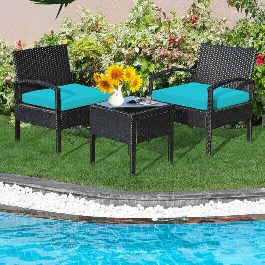 Almus 3 piece conversation set with cushions sale