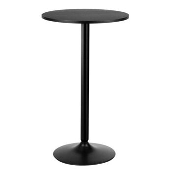 Table de cocktail moderne de 24 pouces avec base en métal et plateau en MDF de style moderne 1