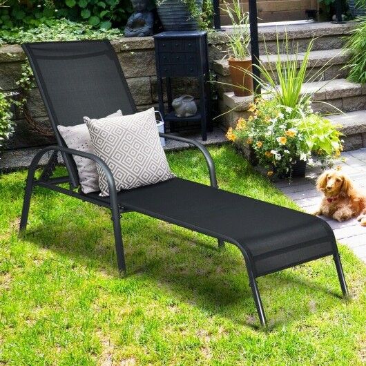 Sling chaise deals lounge chairs