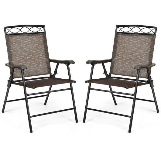 White folding hot sale patio chairs