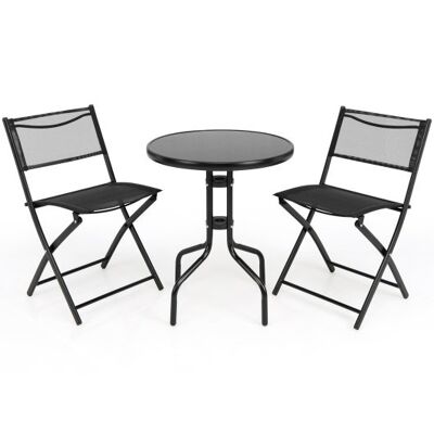 3 Stücke Klapper Bistro -Tischstühle für Innen- und Außenbereich