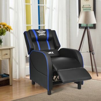 Massage Racing Gaming Fauteuil inclinable simple Bleu Bleu ZAS9650 2