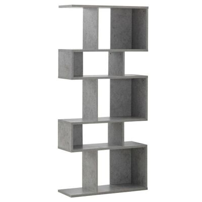 5 Cubes Ladder Shelf Corner Bookshelf Display Rack Bücherregal-Grau-Grau