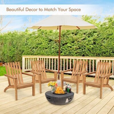 Außenliebhabende Terrasse Acacia Holz Adirondack Lounge Sessel-Natur