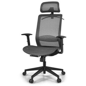 Chaise de bureau ergonomique en maille à hauteur réglable avec Hange-Gray 3