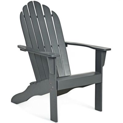 Acacia Wood Outdoor Adirondack Stuhl mit ergonomischem Design-Grau