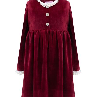 Burgundy velours dress