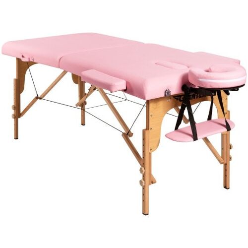 Tragbares einstellbares Gesichtsbett mit Carry-Fallrosa