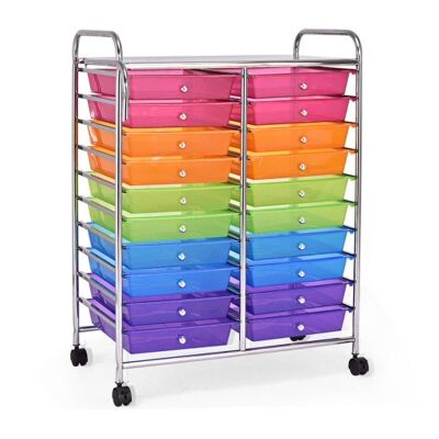 20 Schubladen Aufbewahrung Rolling Cart Studio Organizer-Multicolor