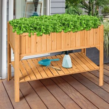 Étagères de jardinières en bois adaptées à une utilisation dans le jardin 3