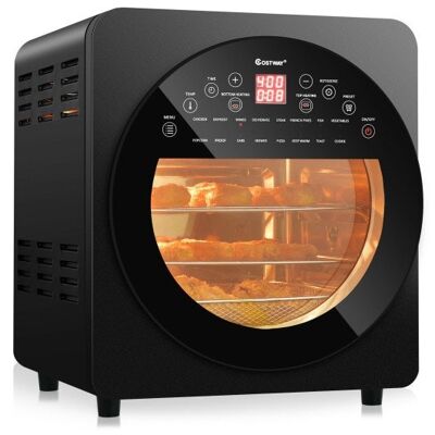 16-in-1-Luftbraten 15,5 QT Toaster Rotisserie Dehydrator Ofen-Schwarz