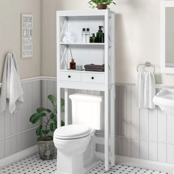Support de rangement pour organisateur de salle de bain économiseur d'espace de toilette avec tiroirs 1