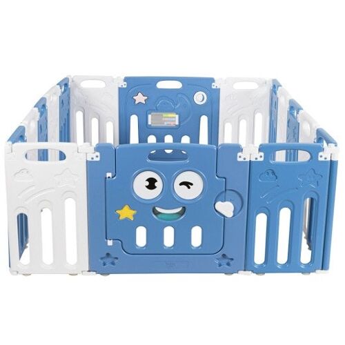 16-Panel-faltbare Baby-Spielstall-Kinder-Aktivitätsmitte-Blau
